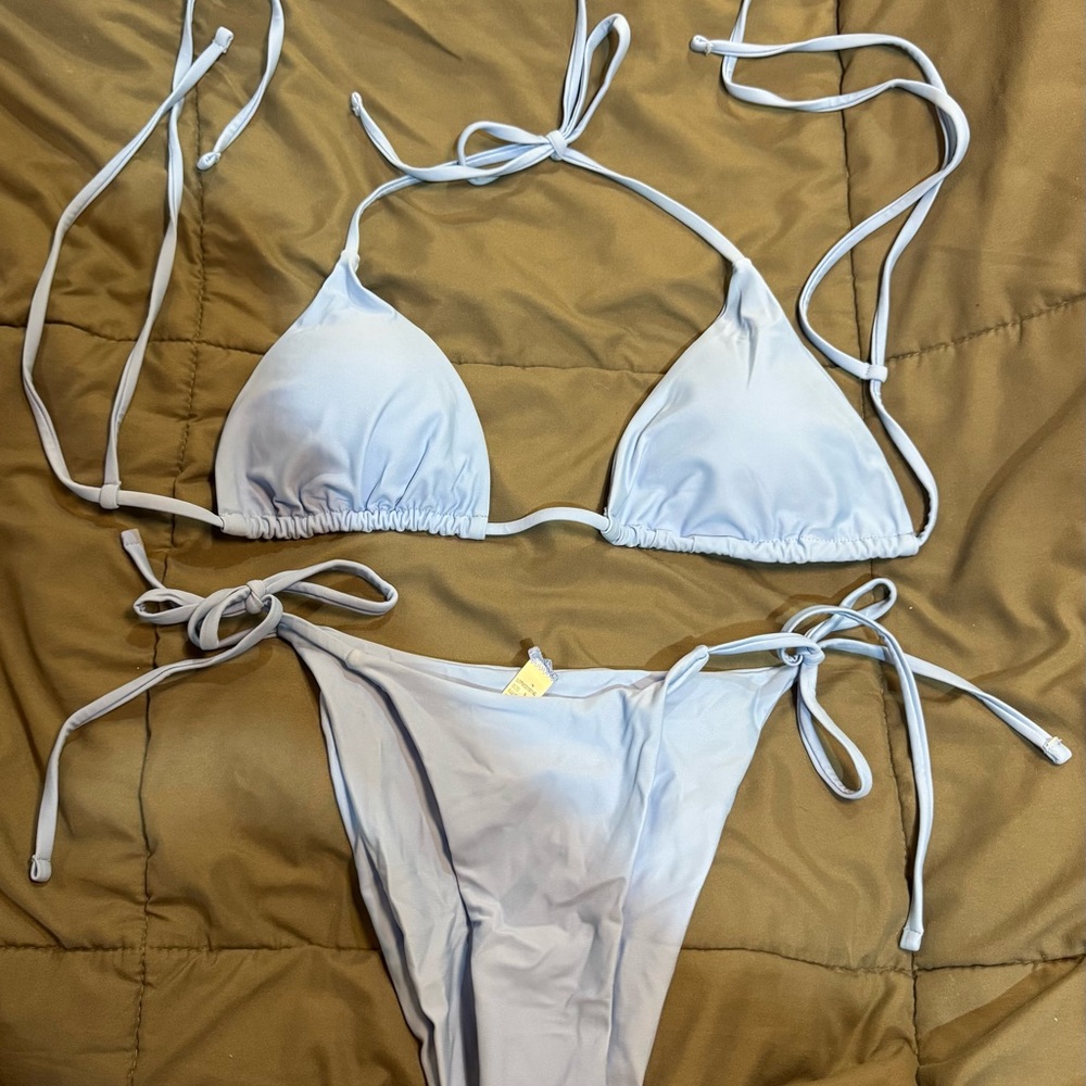 Light Blue Triangle Bikini Set
